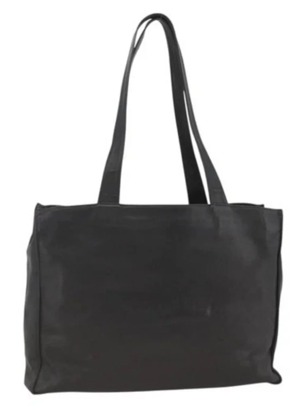CHANEL Tote Bag Leather Black CC Auth bs34155